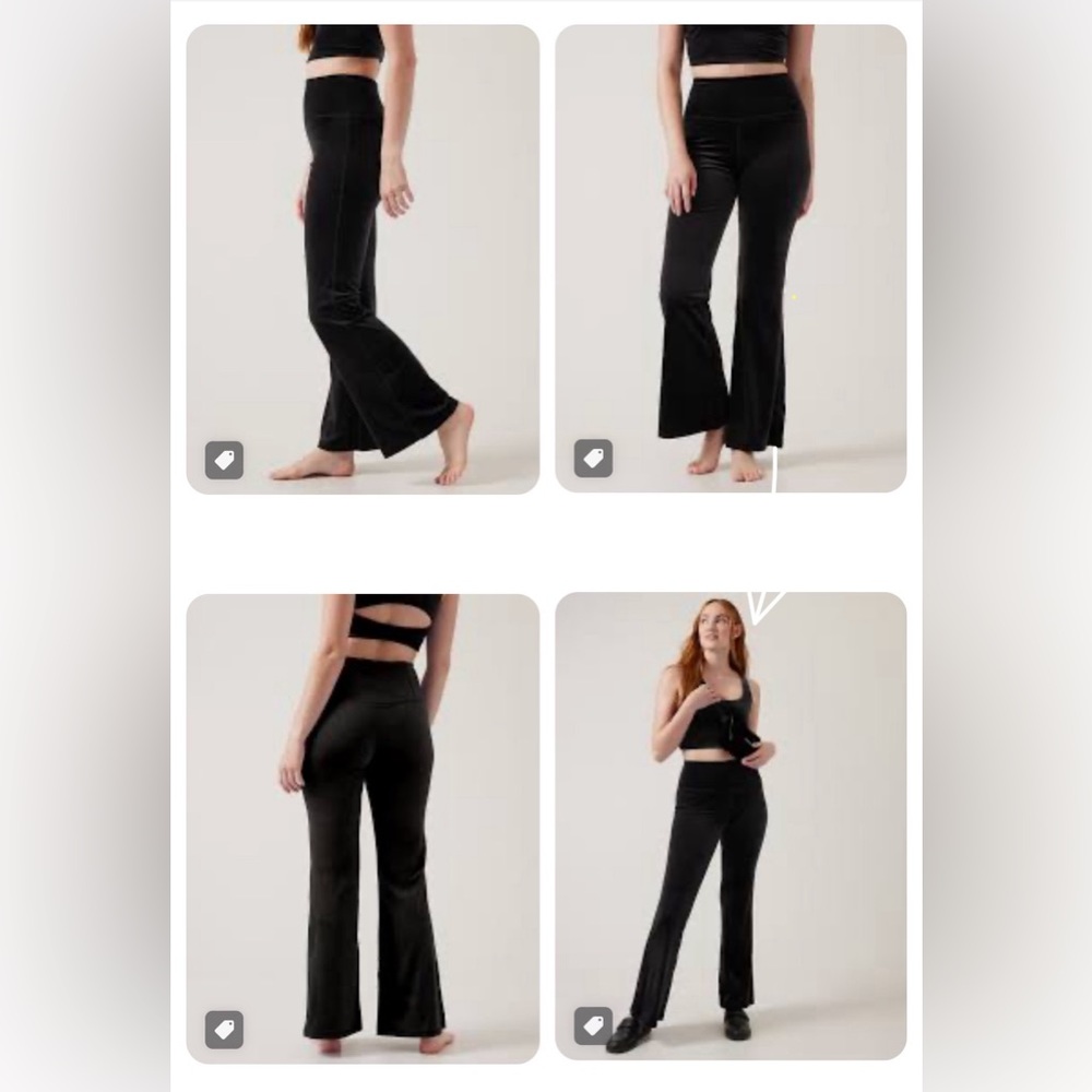 elation velvet flare pant & cut out crop top (both small) selling as a set